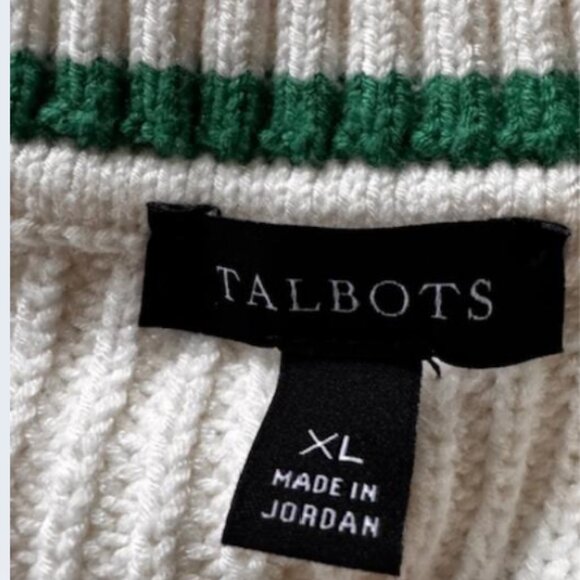 Talbots Drop Shoulder Cable Knit Sweater Vest Preppy Academia Tennis Coastal - Picture 6 of 10